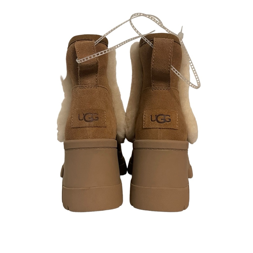 UGG Brooklyn Sunburst Waterproof Platform Bootie Size 9  S/N 1145710 Chestnut - Picture 9 of 12